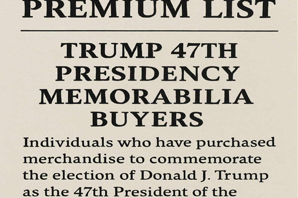 Premium List: Trump 47th Presidency Memorabilia Buyers
